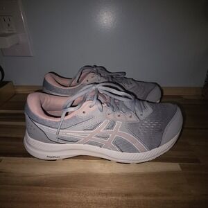 ASICS GEL-Contend 7 Gray/Pink 1012A911‎ Women's Adult Size 8.5
